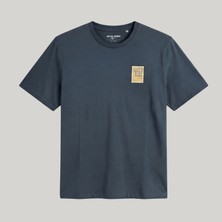 Jack & Jones Erkek Gögüs Baskili Bisiklet Yaka Tisört - Poster