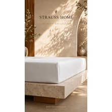 Strauss Ultra Lüks Lastikli Çarşaf 160 gr Kalın Yumuşak Pamuklu Yatak Çarşafı