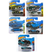 Hot Wheels 5'li Set - Shelby GT500, Jaguar, Porsche, Mazda, Honda Civic