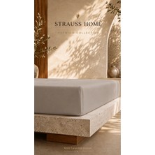 Strauss Ultra Lüks Lastikli Çarşaf 160 gr Kalın Yumuşak Pamuklu Yatak Çarşafı