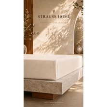 Strauss Ultra Lüks Lastikli Çarşaf 160 gr Kalın Yumuşak Pamuklu Yatak Çarşafı