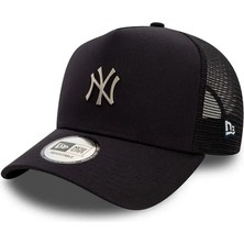 New Era New York Yankees Metallic Trucker Unisex Siyah Şapka - 60565182
