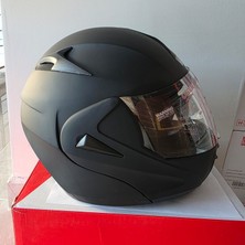 RHKC Çene Açılır Kask Vizörlü MD-808 Vırtue Mat Siyah Xl
