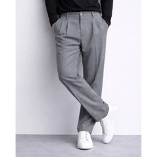 İnpool Baggy Kalıp, Yazlık-Baharlık, Esnek-Dökümlü, Pile Detaylı, Geniş Kumaş Pantolon ASP01