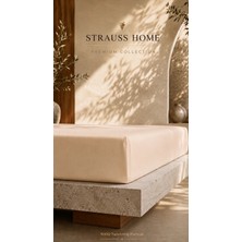 Strauss Ultra Lüks Lastikli Çarşaf 160 gr Kalın Yumuşak Pamuklu Yatak Çarşafı