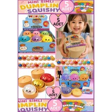 Oyuncak Sahili Çin Mantısı Dumpling Dev Kampanya 5 Adet Birden Küçük Skuşi 5.5cm Çin Mantı Sürpriz Simli Squishy Stres Sukuşi 5liharika Oyuncak Seti