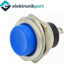 Gözeler 16MM Mavi Push Buton Metal DS-212 IC-180