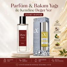 İxora Red 50 ml Kadın Parfüm + Oil Yoğun Besleyici Vücut & Saç Bakım Yağı 50 ml 2'li Bakım Seti