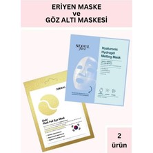 Dermal Hiyalüronik Asit Içerikli Şeffaflaşan Eriyen Maske 34 gr ve Gold Göz Altı Maskesi 4 gr Seti
