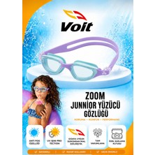 Voit Zoom Çocuk Yüzücü Gözlüğü Anti-Fog Vakumlu Uv Korumalı Havuz Deniz Gözlüğü Turkuaz / Fuşya 3-12 Yaş