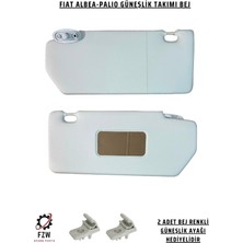 FZW Fıat Albea Palıo 2002 Sonrası (Güneş Siperliği) Güneşlik Takımı Bej (Adet Ayak Hediyeli)