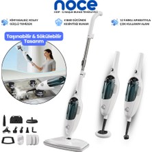 Noce Mop | Buharlı Temizleyici | 12 Farklı Başlık | Sökülebilir Taşınabilir Tasarım