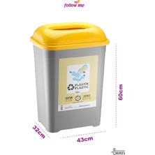Follow Me Plastik Atık Geri Dönüşüm Kutusu (50 Litre)