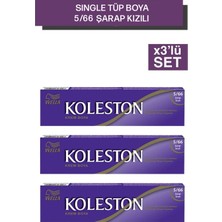 Wella Koleston Single Tüp Boya 5/66 Şarap Kızılı 3x