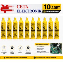 Ceta Kurtel Tüp Lehim 60/40 1,2 mm - 60 Kalay 40 Kurşun 1.2 mm Pastalı Tüp Lehim 25 Gram - ( 10 Adet )