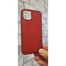 Vendas Ucuzluk Çadırı iPhone 12 Mini Uyumlu Soft Silikon Kılıf - Kırmızı