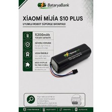 BataryaBank Mi Mijia S10 Plus Robot Süpürge Bataryası 14.4V 5200MAH Li-Ion Yüksek Kapasiteli Uyumlu Pil/batarya