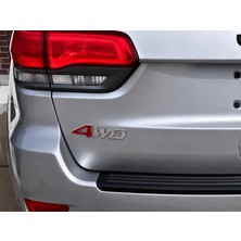 İdeal Aksesuar Jeep 4WD Bagaj Yazısı Kırmızı Renk Jeep 4WD Trunk Emblem Red