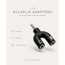 3.5mm Kulaklık Mikrofon Ayırıcı Kablo - Y Tipi Aux Splitter Jak Çoklayıcı Yüksek Performans