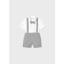 Kids House Mayoral Erkek Bebek Şort Gömlek Papyon Takım 1250