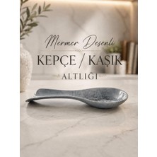 Okyanus Home Mermer Desen Kepçe Kaşık Altlığı
