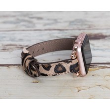 BloominBag Avılla Leopard Wild Deri Apple Watch Band (44/45/46/49MM)
