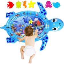 Empressco Kaplumbağa (Turtle) Jumbo Bebek Su Oyun Matı Aktivite Matı (Tummy Time) Mavi