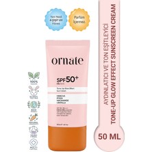 Ornate Aydınlatıcı, Ton Eşitleyici, Glow Effect Hibiskus, Pitaya ve Centella SPF50+ Güneş Kremi 50 ml