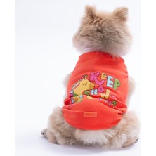 Pawstar Turuncu Keep Show-Ing Up Tişört Kedi Köpek Tişörtü-Kedi Köpek Kıyafeti