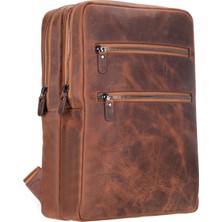 BloominBag Atelıer Heritage Saddle Hakiki Deri Laptop Sırt Çantası – 16” Uyumlu