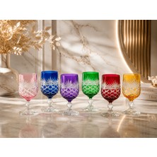Crystalex Bohemia El Kesimi Kristal Kadeh 6’lı 135 ml– Kahve Yanı ve Su Bardağı-H.a