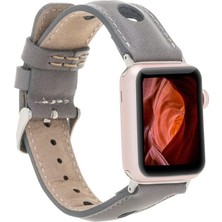 BloominBag Alpıne Stone Gray Hakiki Deri Apple Watch Kordonu - 44/45/46/49MM