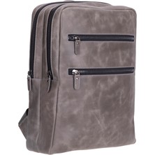 BloominBag Atelıer Ash Gray Hakiki Deri Laptop Sırt Çantası – 16” Uyumlu