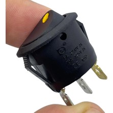 Voltaj Kcd1 Sarı Nokta Işıklı On-Off Anahtar 12V