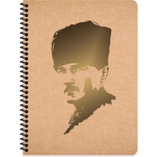 Keskin Color Keskin 16,5*22,5 Kareli Sert Karton Kapak Funky Atatürk Defter - No: 2