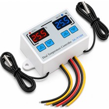 OEM XK-W1088 Ikili Dijital Sıcaklık Kontrollü Termostat | 220V Ac | 1500W | Çift Sensörlü