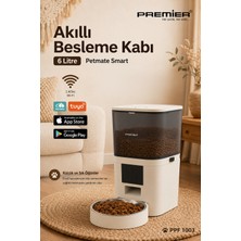 Premier Akıllı Otomatik Mama Kabı 6 Lt Mobil Uygulama ile Yemek Programı ve Manuel Besleme - Petmate Smart - Ppf 1003 - Yenilenen Tasarım