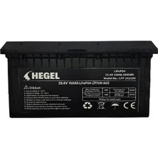 Hegel Lifepo4 Lityum Akü 25.6V 150AH 3840WH Bluetooth'lu