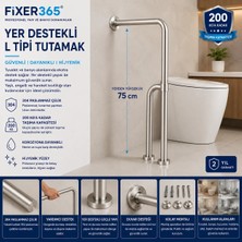 Fixer365 Yaşlı Hasta Engelli Paslanmaz Döner Ayaklı Tutunma Barı