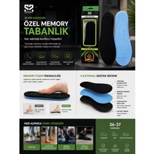 SS Sevim Ayakkabı Ortopedik memorial tabanlık  Hafızalı Memory Foam Ayak Tabanlığı – Yakmayan Bez Üst Yüzey, Gün Boyu Konfor ve Kemer/topuk Desteği SEVİM AYAKKABI