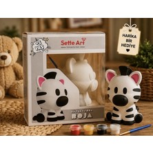 Sette Art Küçük Zebra Boja Boyama Seti 5+Yaş Boya ve Fırça Dahil