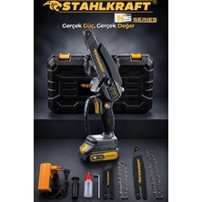 Stahlkraft H15 3510  21V Akülü Otomatik Yağlamalı Budama Testeresi 15CM Palave Zincir 20 cm Hızar ve Zincir Hediye
