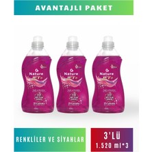 Nature Jet+ Siyah ve Renkliler 3'lü Avantaj Paket Sıvı Çamaşır Deterjanı 3 x 1520 ml | Toplam 114 Yıkama
