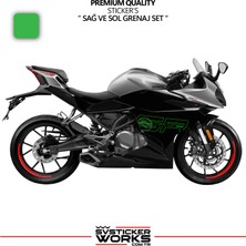 Sv Sticker Works Cfmoto 250SR Grenaj Sticker Sağ Sol Set Yüksek Kalite Sticker Etiket Modeli