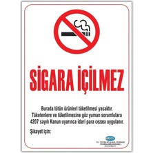 Empressco Sigara Içilmez Uyarı Ikaz Levhası Folyo Baskı 50X70CM