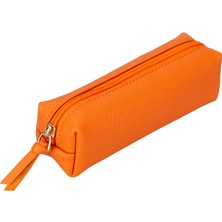 BloominBag Bloombox Burnt Copper Hakiki Deri Kalem & Makyaj Çantası
