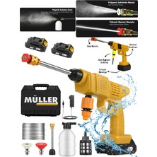 Pro Müller Alman 24 V Kömürsüz Motor Hava Soğutmalı Basınçlı Çift Akülü Oto Araba Yıkama Makinesi