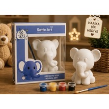 Sette Art Küçük Fil Kito Boyama Seti 5+Yaş Boya ve Fırça Dahil