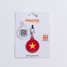 Pawstar Yıldız Desenli Qr Tag Evcil Hayvan Künyesi Isimlik Pet Tag Köpek Künyesi Kedi Künyesi Qr Kodlu Künye