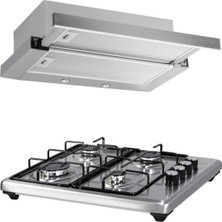 Luxell 2'li Inox Set  (Set Üstü Ocak-Aspiratör)